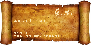 Garab Aszter névjegykártya